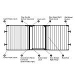 ABOIL 80" Baby Gate Extra Wide, Dog Gate Pet Gate for House Stairs Doorways Fireplace, Child Safety Gate, Auto Close, Hardware Mounted (Black) by ABOIL