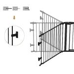 ABOIL 80" Baby Gate Extra Wide, Dog Gate Pet Gate for House Stairs Doorways Fireplace, Child Safety Gate, Auto Close, Hardware Mounted (Black) by ABOIL