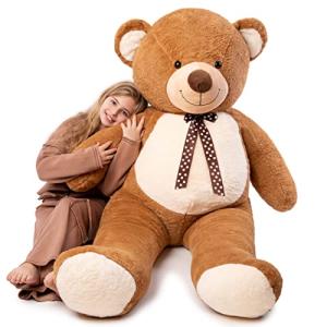 Giant Teddy Bear 5 Feet - Memory Foam Filled Big Teddy Bear - Soft Fluffy Huge Teddy Bear Stuffed Animal Large Teddy Bear - Cute Valentines Day Gift for Girlfriend, Wife, Kids Birthday Gift by MR BAGO
