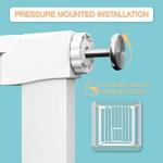 Extra Wide Baby Gate with Cat Door - Walk Through Small Pet Door Safety Gate for Stair Kitchen - Pressure Mounted No Drill 62.60"-65.35" Wide by Fairy Baby