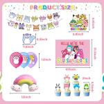 Birthday Party supplies Party Decorations Include Birthday Backdrop Happy Birthday Banner Balloons Cupcake Toppers Foil Balloon Party Decorations for Girls and Boys by 