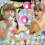 Birthday Party supplies Party Decorations Include Birthday Backdrop Happy Birthday Banner Balloons Cupcake Toppers Foil Balloon Party Decorations for Girls and Boys by 