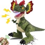 IQKidz RC Dinosaur Kids Toys Robot-Remote Control Electronic Realistic Walking Dino Gifts for Boy Girl Ages 3-5 4-8 and Up, 360Â° Rotate Interactive Toy with Light Roaring Spray & Touch Sensing from IQKidz