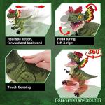 IQKidz RC Dinosaur Kids Toys Robot-Remote Control Electronic Realistic Walking Dino Gifts for Boy Girl Ages 3-5 4-8 and Up, 360Â° Rotate Interactive Toy with Light Roaring Spray & Touch Sensing from IQKidz