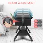 Obleba Baby Bassinets, Bedside Crib, Bedside Sleeper for Infants with Storage Basket Wheels and Mosquito Nets, Adjustable Bassinet for Newborns(Dark Grey) by Dongguan Yixin E-commerce Co., LTD