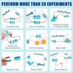 STEM Electricity and Magnetism Lab Starter Kit by DAILYLIFE, Physics Basic Circuit Learning Set for Age 8+, Electronics Laboratory Kits 20+ Experiments 65 Items,for Kids Child Students from DAILYLIFE