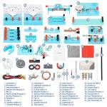 STEM Electricity and Magnetism Lab Starter Kit by DAILYLIFE, Physics Basic Circuit Learning Set for Age 8+, Electronics Laboratory Kits 20+ Experiments 65 Items,for Kids Child Students from DAILYLIFE