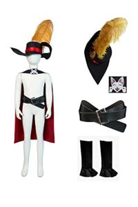 Wolyzz Puss The Last Wish Costume Kids Cape Cat in Boots Hat Belt Puss Toy Boys Girls Costume from 