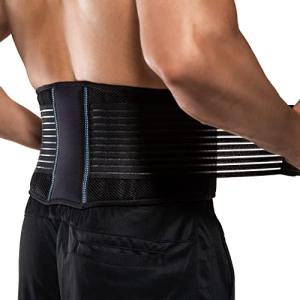 Back Brace by BraceUP for Men and Women - Breathable Waist Lumbar Lower Back Support Belt for Sciatica, Herniated Disc, Scoliosis Back Pain Relief, Heavy lifting, with Dual Adjustable Straps (L/XL) by Xiangyu