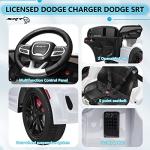 Sesslife 12V Kids Ride on Car Licensed Dodge Charger Toy Car, Electric Car for Kids with 7AH Big Battery and Remote Control, 3 Speed Kids car with Suspension System, LED Light, MP3 & Bluetooth, White by ZHENBAO