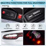 Sesslife 12V Kids Ride on Car Licensed Dodge Charger Toy Car, Electric Car for Kids with 7AH Big Battery and Remote Control, 3 Speed Kids car with Suspension System, LED Light, MP3 & Bluetooth, White by ZHENBAO