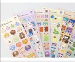 Cute Essential Kawaii Aesthetic Stationery Sticker Pack - 8 Sheets (200+ Stickers) - for Planners, journals, scrapbooks, Gifts, Kpop photocards, polcos, Removable, Birthday Cake, Party, Rainbow by dalgaru