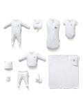 KiddyTurtles Baby Essential 100% Organic Cotton 10Pcs 0-3 Months Baby Clothes Layette Gift Pack for Baby Girls or Baby Boys, Gender Neutral Baby Clothes, Must haves, Baby Shower from 