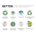 KiddyTurtles Baby Essential 100% Organic Cotton 10Pcs 0-3 Months Baby Clothes Layette Gift Pack for Baby Girls or Baby Boys, Gender Neutral Baby Clothes, Must haves, Baby Shower from 