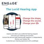 Lucid Hearing Engage Rechargeable OTC Hearing Aids - Compatible With iPhone, Lucid Hearing APP, and Bluetooth - Splashproof - Discrete - Engineered and Designed in the USA (Beige) by Engage