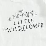 Lamuusaa Newborn Baby Girl Clothes Short Sleeve Romper Flower Flared Pants Bell Bottoms Headband Boho Summer Clothes (White, 0-6 Months) from 