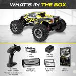 LAEGENDARY Fast RC Cars for Adults and Kids - 4x4, Off-Road Remote Control Car - Battery-Powered, Hobby Grade, Waterproof Monster RC Truck - Toys and Gifts for Boys, Girls and Teens Black - Yellow from LAEGENDARY