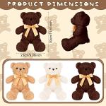 30 Pieces Plush Bear Stuffed Animal Bulk 12 Inch 3 Colors Cute Small Bear Toys for Teens Girls Boys Shower Birthday Gift Children's Day Animal Themed Party Supplies by Yinder