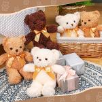 30 Pieces Plush Bear Stuffed Animal Bulk 12 Inch 3 Colors Cute Small Bear Toys for Teens Girls Boys Shower Birthday Gift Children's Day Animal Themed Party Supplies by Yinder