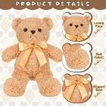 30 Pieces Plush Bear Stuffed Animal Bulk 12 Inch 3 Colors Cute Small Bear Toys for Teens Girls Boys Shower Birthday Gift Children's Day Animal Themed Party Supplies by Yinder