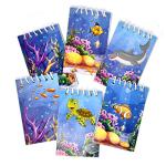48 Count Ocean Sea Life Mini Notepads Underwater World Creatures Turtle Dolphin Fish Animal Themed Memo Spiral Notebooks for Kids Classroom Rewards Prize Bag Birthday Baby Shower Party Favor Supplies from Gift Boutique