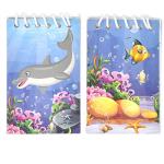 48 Count Ocean Sea Life Mini Notepads Underwater World Creatures Turtle Dolphin Fish Animal Themed Memo Spiral Notebooks for Kids Classroom Rewards Prize Bag Birthday Baby Shower Party Favor Supplies from Gift Boutique