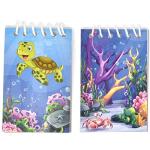 48 Count Ocean Sea Life Mini Notepads Underwater World Creatures Turtle Dolphin Fish Animal Themed Memo Spiral Notebooks for Kids Classroom Rewards Prize Bag Birthday Baby Shower Party Favor Supplies from Gift Boutique