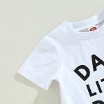 BemeyourBBs Baby Boy Summer Clothes Little Dude T Shirt Elastic Waist Pockets Shorts Set Fathers Day Outfit (3-6 Months, Dads little dude white) by 