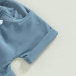 BemeyourBBs Baby Boy Summer Clothes Little Dude T Shirt Elastic Waist Pockets Shorts Set Fathers Day Outfit (3-6 Months, Dads little dude white) by 