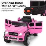 Costzon Ride on Car, Licensed Mercedes-Benz Maybach, 12V Battery Powered Vehicle Toy w/ 2 Motors, Remote Control, 3 Speeds, Lights, Horn, Music, Aux, Storage, Truck, Electric Car for Kids (Pink) from Costzon