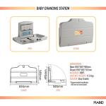 Baby Changing Station Wall Mounted, Diaper Changing Station, Fold Down Diaper Changing Table for Commercial and Public bathrooms by CEOGROUPONLINE LLC