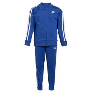 adidas Boys' Little Tricot Jacket & Pant Clothing Set, Team Royal Stripe Blue, Medium from adidas