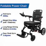 Broobey Lightweight Electric Wheelchairs for Adults Weight 48lbs, Foldable Electric Power Wheelchair Support 300lbs, Motorized Wheelchairs for Seniors by Broobey