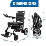 Broobey Lightweight Electric Wheelchairs for Adults Weight 48lbs, Foldable Electric Power Wheelchair Support 300lbs, Motorized Wheelchairs for Seniors by Broobey