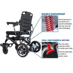 Broobey Lightweight Electric Wheelchairs for Adults Weight 48lbs, Foldable Electric Power Wheelchair Support 300lbs, Motorized Wheelchairs for Seniors by Broobey