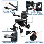Broobey Lightweight Electric Wheelchairs for Adults Weight 48lbs, Foldable Electric Power Wheelchair Support 300lbs, Motorized Wheelchairs for Seniors by Broobey
