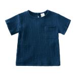 Infant Baby Boys Outfits Summer Clothes Set Cotton Linen Short Sleeve T-Shirt Tops with Pocket and Drawstring Shorts by 2Pcs Baby Boys Summer Clothing Sets