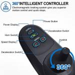 Broobey Lightweight Electric Wheelchairs for Adults Weight 48lbs, Foldable Electric Power Wheelchair Support 300lbs, Motorized Wheelchairs for Seniors by Broobey