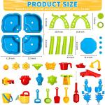 Doloowee Sand and Water Table Toy for Kids, 4 in 1 Water Showers Pond Water Table | Kids Water Play Table, Activity Table Summer Outdoor Toy on Beach Backyard for Toddlers 1-3 Age 3-5 and Up by Doloowee