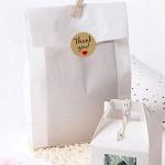 FUYIOCN Thankyou Stickers 500 Pcs 1 Inch Round Labels for Wedding Birthday Gift Bag Seal Envelope Supplies (Kraft Paper) from FUYIOCN