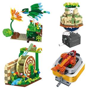794PCS Hummingbird Birds Flowers Building Blocks , Up Flying House , Water Wheel and BBQ Fish Toy Brick ,Hand Crank Rotating Model Creative Set , Birthday Xmas Gifts for Kids Boys Girls Ages 6+ by EP EXERCISE N PLAY