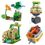 794PCS Hummingbird Birds Flowers Building Blocks , Up Flying House , Water Wheel and BBQ Fish Toy Brick ,Hand Crank Rotating Model Creative Set , Birthday Xmas Gifts for Kids Boys Girls Ages 6+ by EP EXERCISE N PLAY