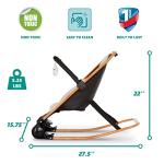 Dream on Me Rock with me 2-in-1 Rocker and Stationary Seat | Compact Portable Infant Rocker with Removable Toys Bar & Hanging Toys in Black & Grey from Dream On Me