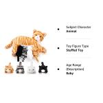 Nurturing Cat Stuffed Animal with Plush Kittens, Cat Baby Stuffed Animals for Girls and Boys Plushy Kitty Mommy Cat with 4 Baby Cats for Birthday Party Favors Gifts (Cute Style) from Skylety