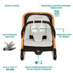 Dream on Me Rock with me 2-in-1 Rocker and Stationary Seat | Compact Portable Infant Rocker with Removable Toys Bar & Hanging Toys in Black & Grey from Dream On Me