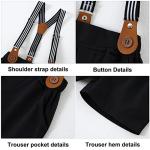 YUEMION Newborn Baby Boy Clothes Suits, Toddler Dress Shirt With Bowtie + Suspender Pants Outfit Sets Gentleman Wedding 0-18M by 