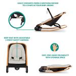 Dream on Me Rock with me 2-in-1 Rocker and Stationary Seat | Compact Portable Infant Rocker with Removable Toys Bar & Hanging Toys in Black & Grey from Dream On Me