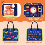 Hooku Busy Board for 1 Year Old, Montessori Toys for 2 Year Old, Baby Sensory Toys for Toddlers 1-3, Fine Motor Toys, Toddler Travel Toys, Toddler Learning Activities,Birthday Gifts for Baby Boy Girl from Hooku