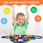 Hooku Busy Board for 1 Year Old, Montessori Toys for 2 Year Old, Baby Sensory Toys for Toddlers 1-3, Fine Motor Toys, Toddler Travel Toys, Toddler Learning Activities,Birthday Gifts for Baby Boy Girl from Hooku
