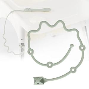 Baby Spoons Self Feeding 6 Month,Toddler Utensils Holder Strap Food Grade Silicone Keep Fork and Spoon Off The Floor Great for Kids,Hook On High Chairï¼Greenï¼ by 